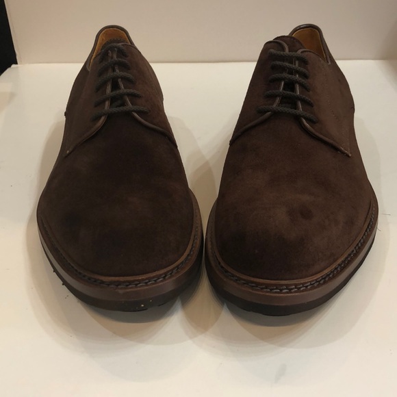 Brunate Mens Brown Suede Oxford Made in Italy - Picture 1 of 7